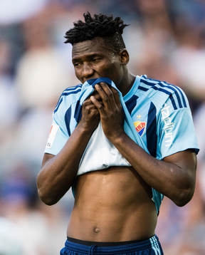 Djurgårdens Michael Olunga deppar