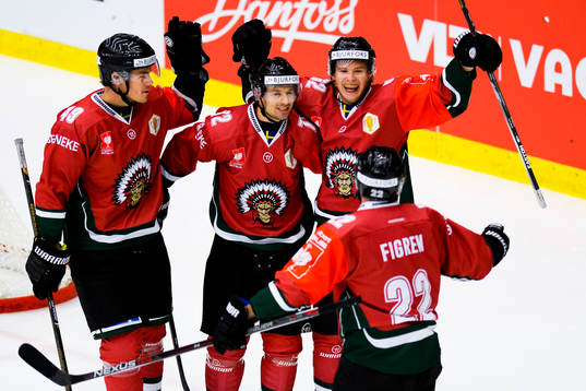 Frölundas Oscar Engsund, Patrik Carlsson och Robin Figren