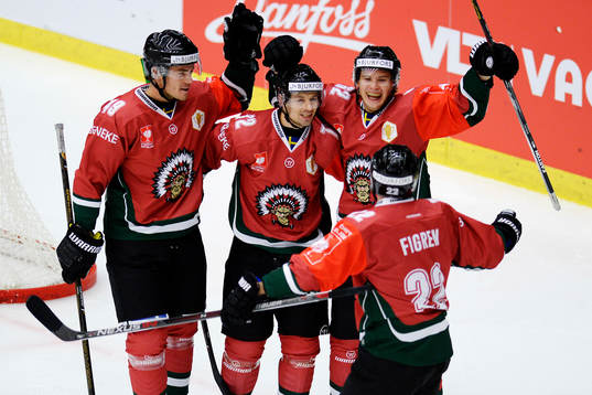 Frölundas Oscar Engsund, Patrik Carlsson och Robin Figren