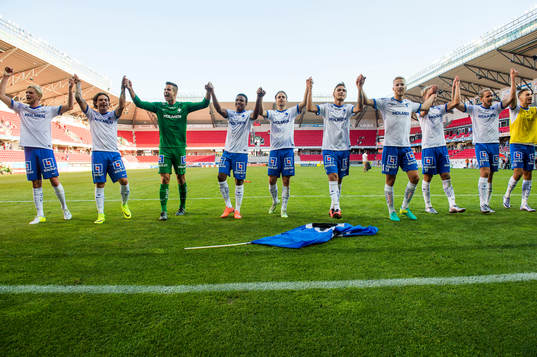 Norrköpingsspelarna jublar