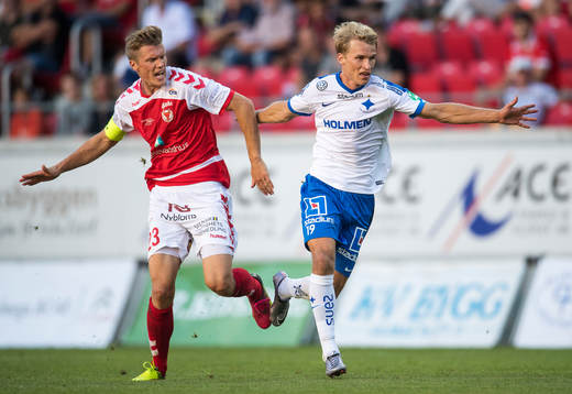 Kalmars Viktor Elm och Norrköpings Sebastian Andersson