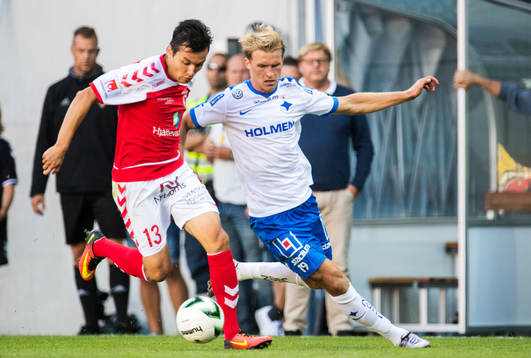 Kalmars Emin Nouri och Norrköpings Sebastian Andersson
