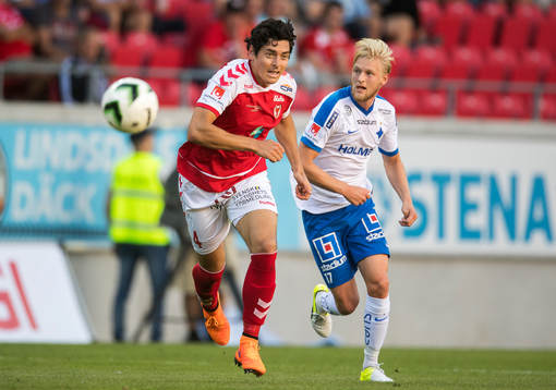 Kalmars Marko Biskupovic och Norrköpings Karl Holmberg