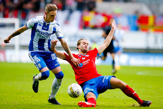 IFK Göteborgs Sören Rieks och Helsingborgs Jonatan Olsson