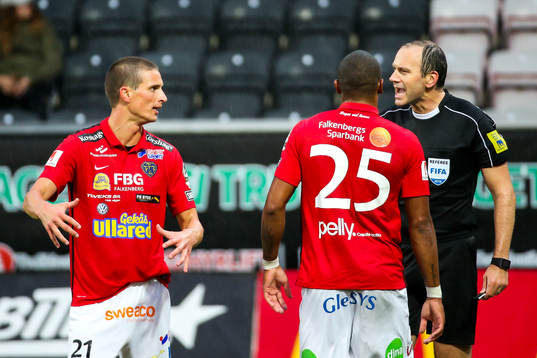 Falkenbergs Thomas Juel-Nielsen och Felipe Carvalho