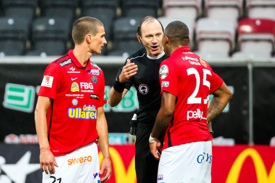 Falkenbergs Thomas Juel-Nielsen och Felipe Carvalho