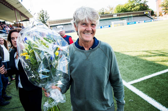 Pia Sundhage, huvudtränare för Sveriges damlandslag