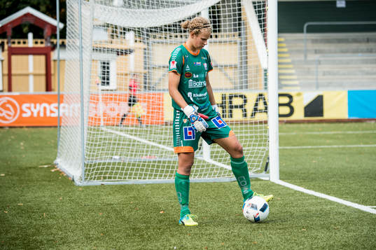 Linköpings målvakt Cajsa Andersson deppar