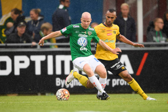 Jönköpings Viktor Rönneklev och Elfsborgs Issam Jebali