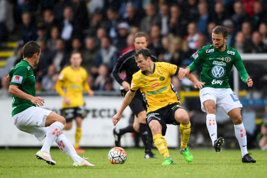 Elfsborgs Henning Hauger och Jönköpings Robert Gojani