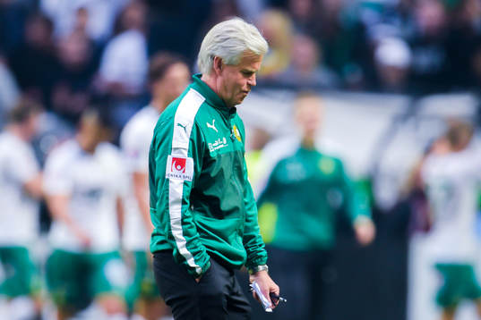 Hammarbys tränare Nanne Bergstrand deppar