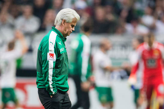 Hammarbys tränare Nanne Bergstrand deppar