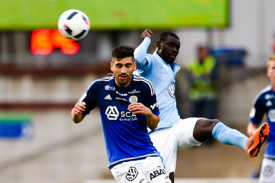Sundsvalls Stefan Silva och Malmö FFs Enock Kofi Adu