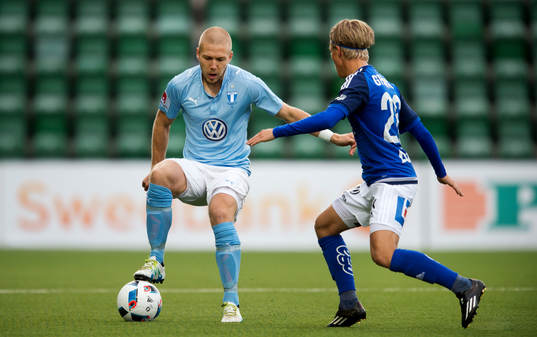 Malmö FFs Anton Tinnerholm och Sundsvalls Erik Granat