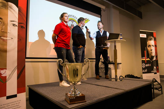 Luleås Emma Eliasson och tränare Fredrik Glader