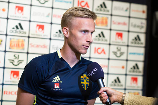 Oscar Wendt i mixed zone