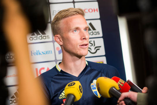 Oscar Wendt i mixed zone