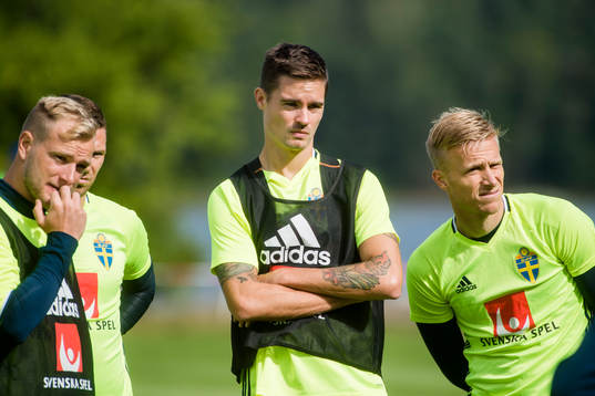 John Guidetti, Marcus Berg, Mikael Lustig och Oscar Wendt