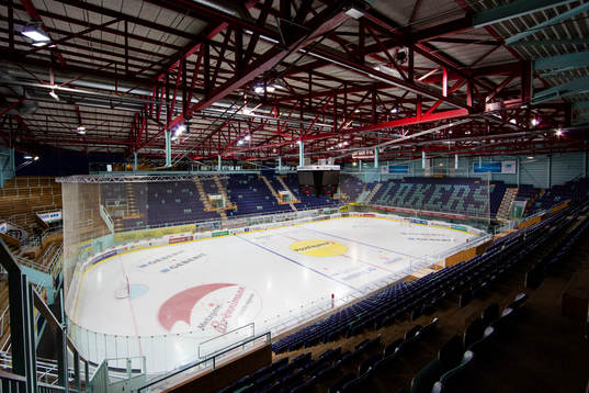 Diners Club Arena interiört innan en träningsmatch i