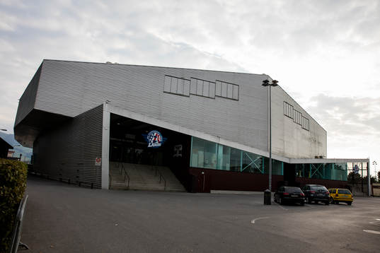 Diners Club Arena exteriört innan en träningsmatch i
