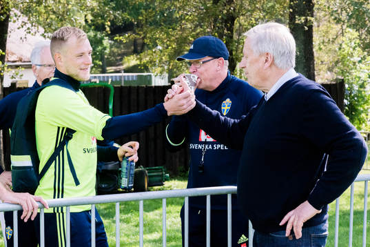 John Guidetti och tidigare förbundskapten Tommy Söderberg