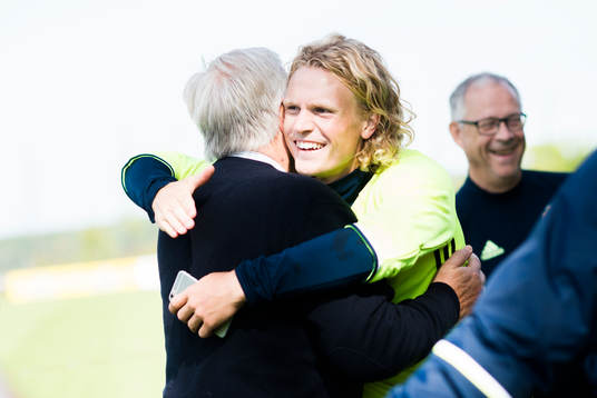Tidigare förbundskapten Tommy Söderberg och Oscar