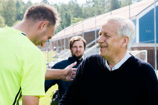 Tidigare förbundskapten Tommy Söderberg och Andreas
