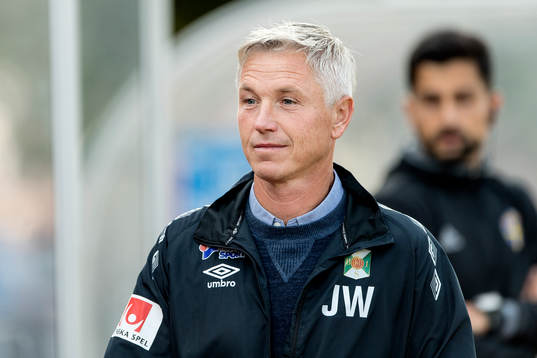 Varbergs tränare Jörgen Wålemark före fotbollsmatchen i