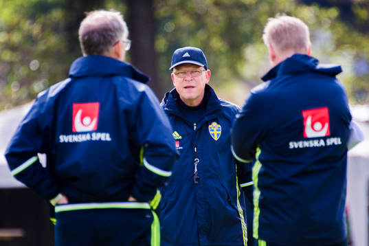 Rådigare Lars Lagerbäck , förbundskapten Janne Andersson