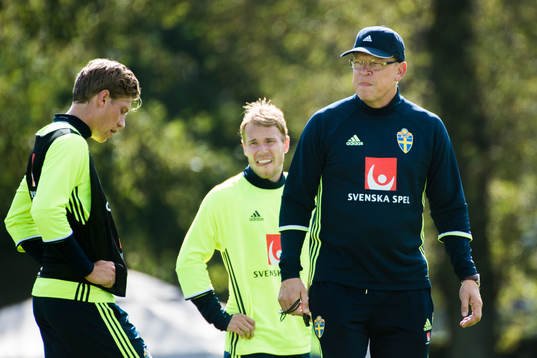 Alexander Fransson, Oscar Lewicki och förbundskapten Janne