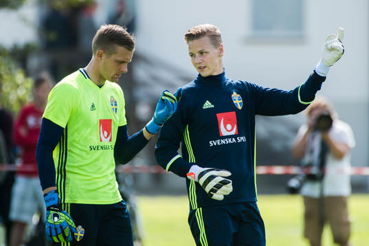 Karl-Johan Johnsson och Maths Elfvendal, målvaktstränare