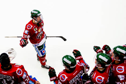 Frölundas Kristian Vesalainen jublar