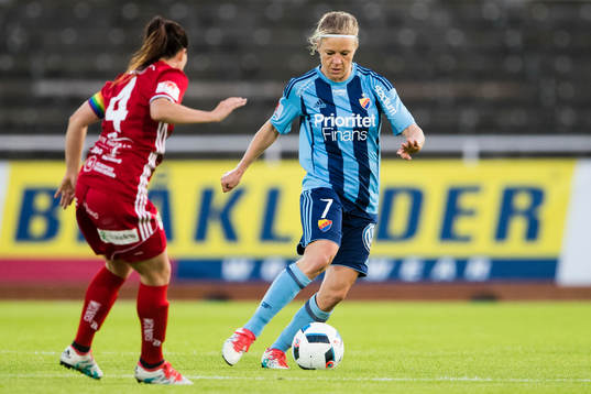 Piteås Josefin Johansson och Djurgårdens Katrin Schmidt