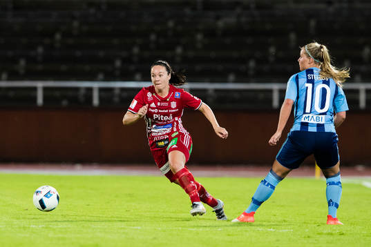Piteås June Pedersen och Djurgårdens Madeleine Stegius
