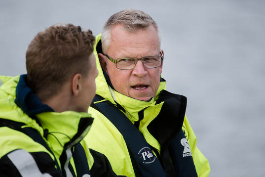 Förbundskapten Janne Andersson åker ribbåt