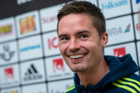 Mikael Lustig i mixed zone