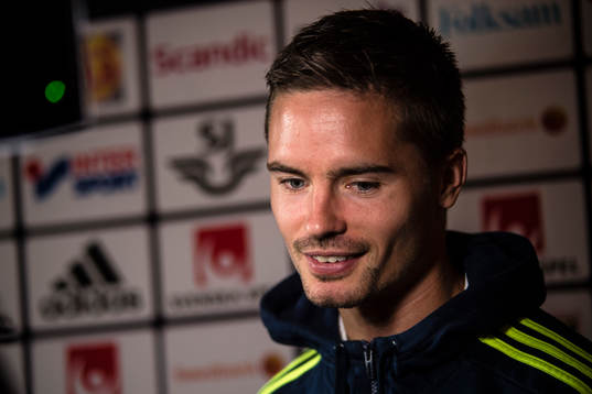 Mikael Lustig  i mixed zone
