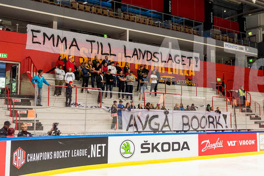Banderoller med kravet Avgå Boork