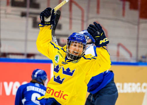 Sveriges Fanny Rask jublar