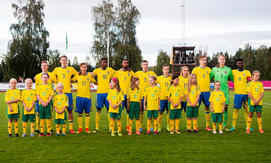 Sveriges Hugo Andersson, Oscar Petersson, Alexander Isak,