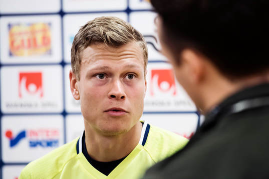 Viktor Claesson i mixed zone