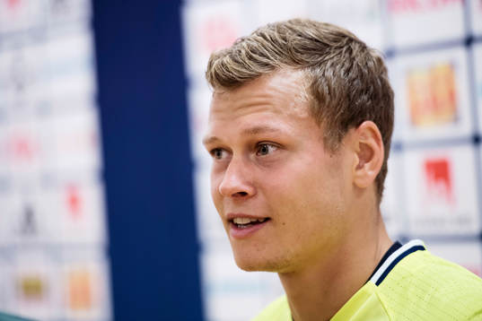 Viktor Claesson i mixed zone