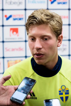 Alexander Fransson i mixed zone