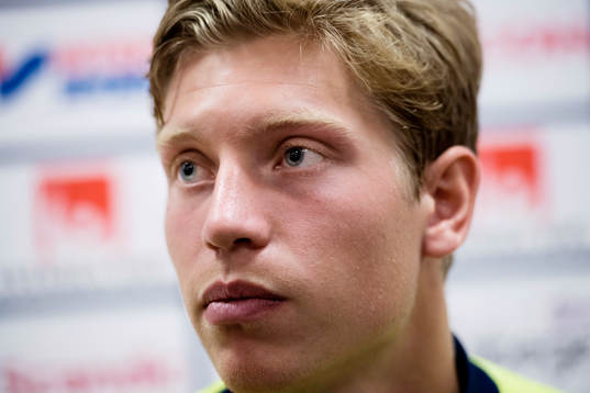 Alexander Fransson i mixed zone