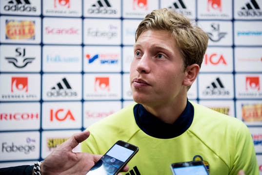 Alexander Fransson i mixed zone
