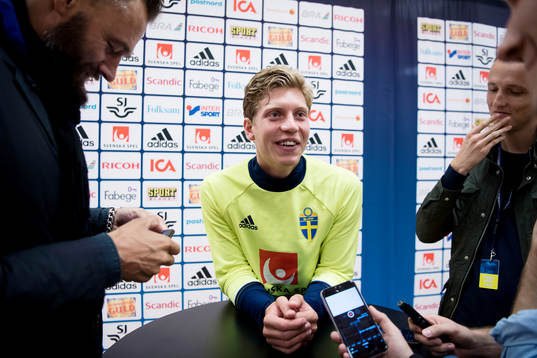 Alexander Fransson i mixed zone