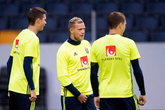 Mikael Lustig, John Guidetti och Victor Nilsson Lindelöf