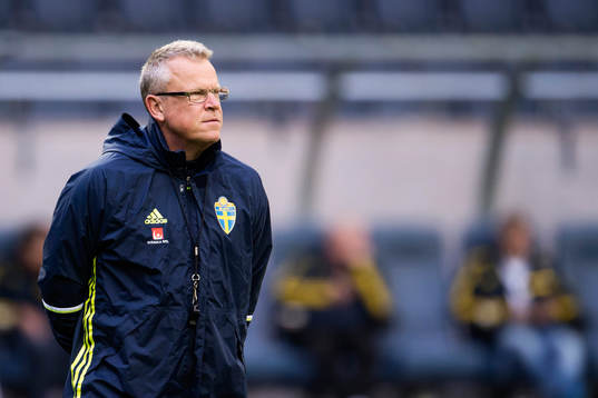 Sveriges förbundskapten Janne Andersson 1under en träning