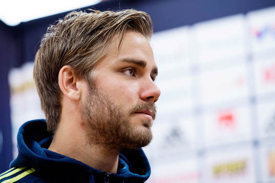 Christoffer Nyman i mixed zone
