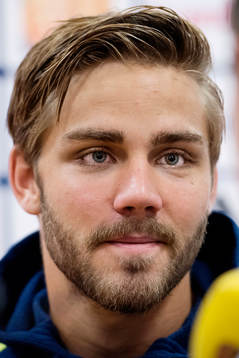 Christoffer Nyman i mixed zone